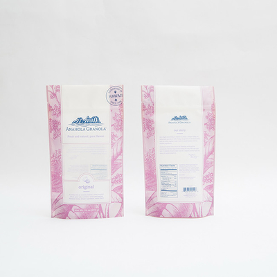 24oz Granola Food Packaging Bags Plastic 6 Color Packing Zip Lock Pouch