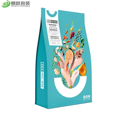 1.6kg 1.8kg Pet Food Packaging Bag Flat Bottom Recyclable Dog With Zipper