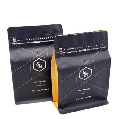 Customized Printed 500g 1kg Flat Bottom Bags Zipper Top Sealing