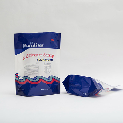 1lb Mexican Shrimp Stand Up Plastic Pouch Printed Plastic Bags With Zipper