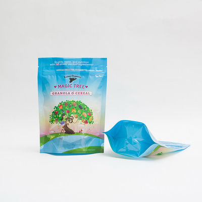 12OZ 100mm Custom Printed Plastic Zipper Ziplock Pouch Packaging For Granola Cereal