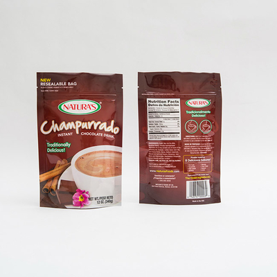 340g Champurrado Stand Up Pouch Instant Hocolate Packing Bag With Zipper