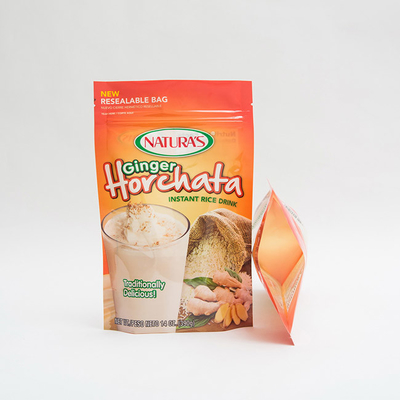 14OZ Printed Plastic Stand Up Pouch Instant Rice Custom Ziplock Packaging Bags