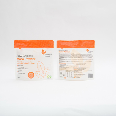 250g Maca Powder Food Packaging Bags 120MIC Stand Up Pouch With Zipper